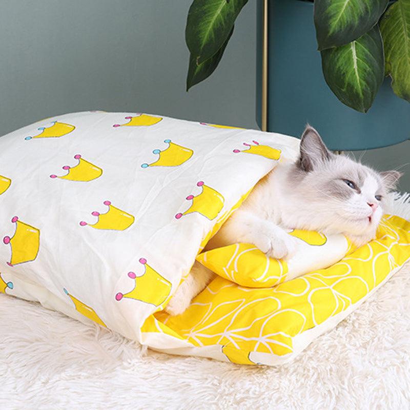 Cozy Cave Cat Bed-16