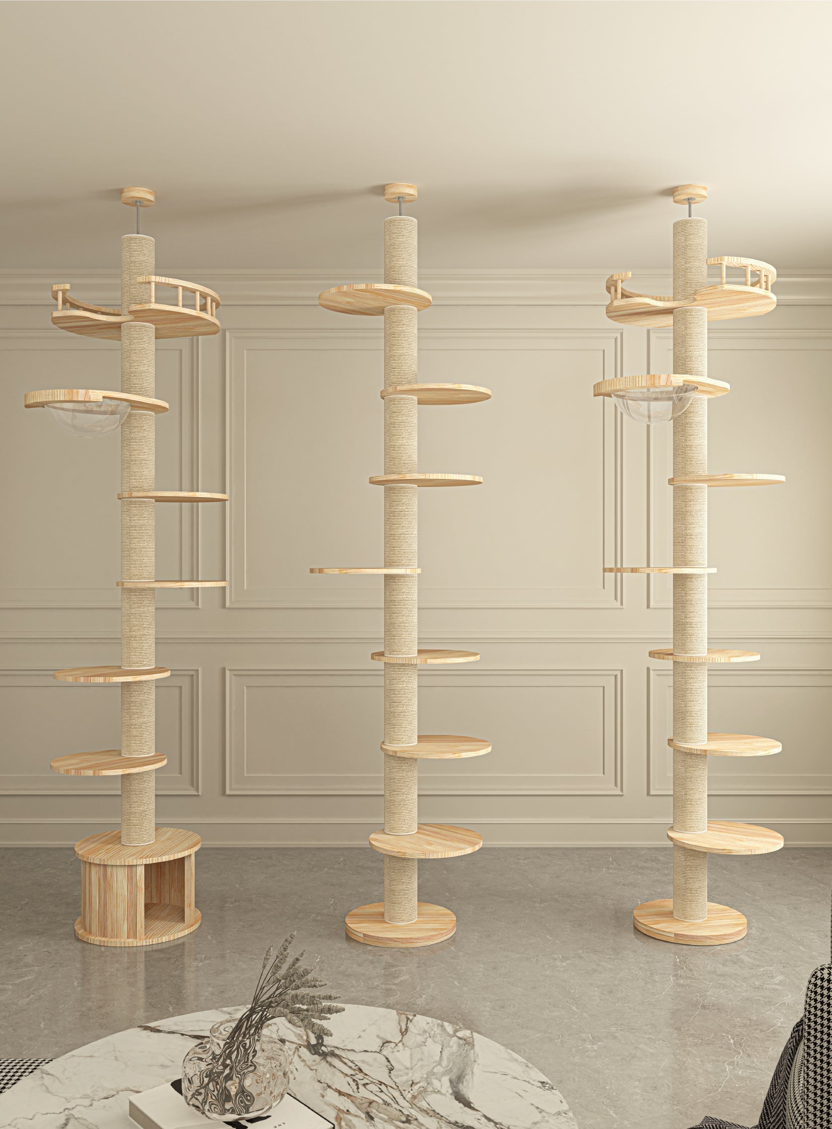 HONEYPOT CAT Solid Wood Cat Tree - 200817 (290cm)-0