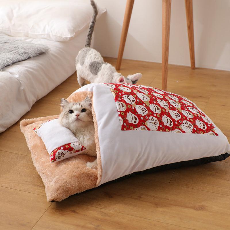 Cozy Cave Cat Bed-49