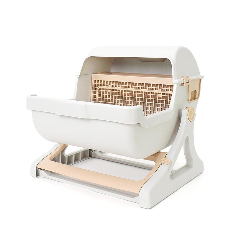 Sleek Kitty Corner Cat Litter Box-0