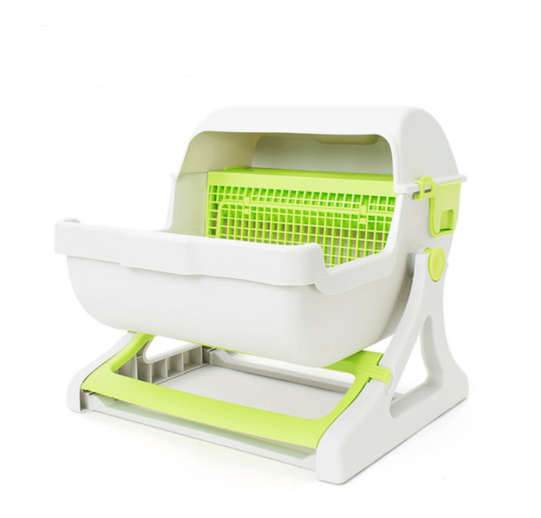 Sleek Kitty Corner Cat Litter Box-5