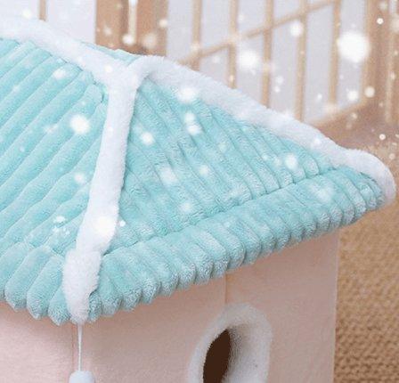 Cozy Retreat Cat House - The Ultimate Enclosed Cat Villa-3