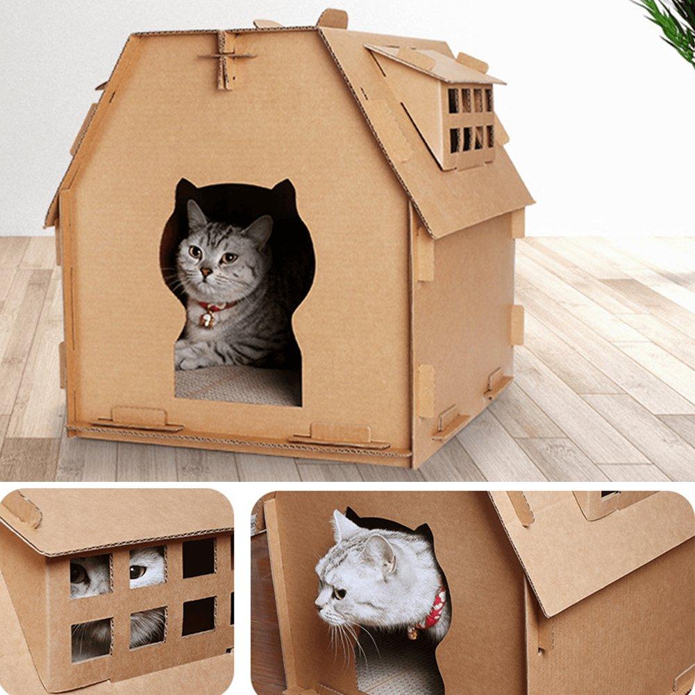 Cozycat Corrugated Cat Cabin-2