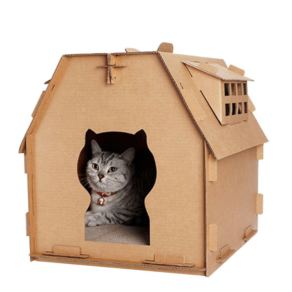 Cozycat Corrugated Cat Cabin-4