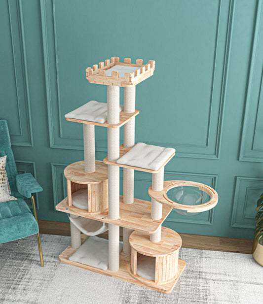 HONEYPOT CAT® MiaoZuo Premium Solid Wood Cat Tree 176CM #AG210316PRO-1