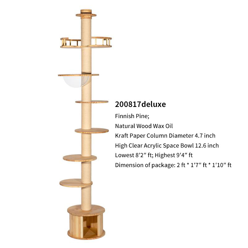 HONEYPOT CAT Solid Wood Cat Tree - 200817 (290cm)-4
