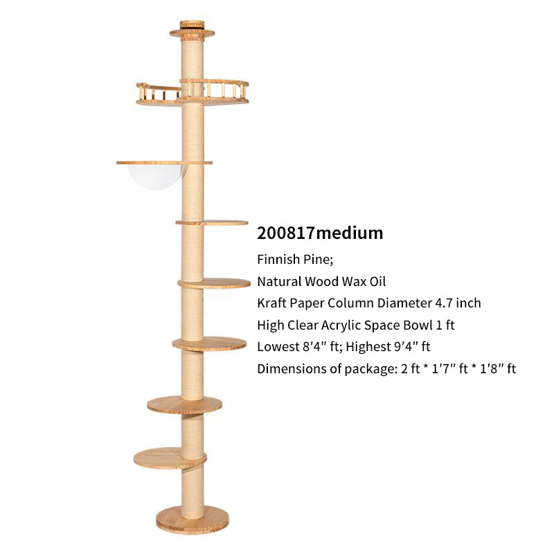 HONEYPOT CAT Solid Wood Cat Tree - 200817 (290cm)-3