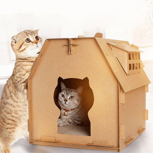 Cozycat Corrugated Cat Cabin-0